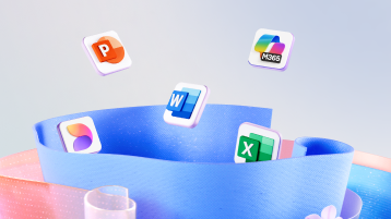 „Microsoft 365“ programų logotipai